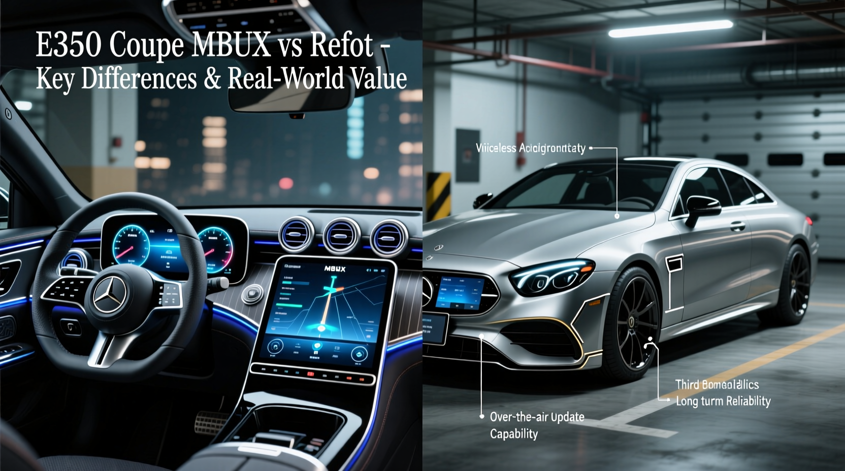 e350 coupe mbux vs retrofit