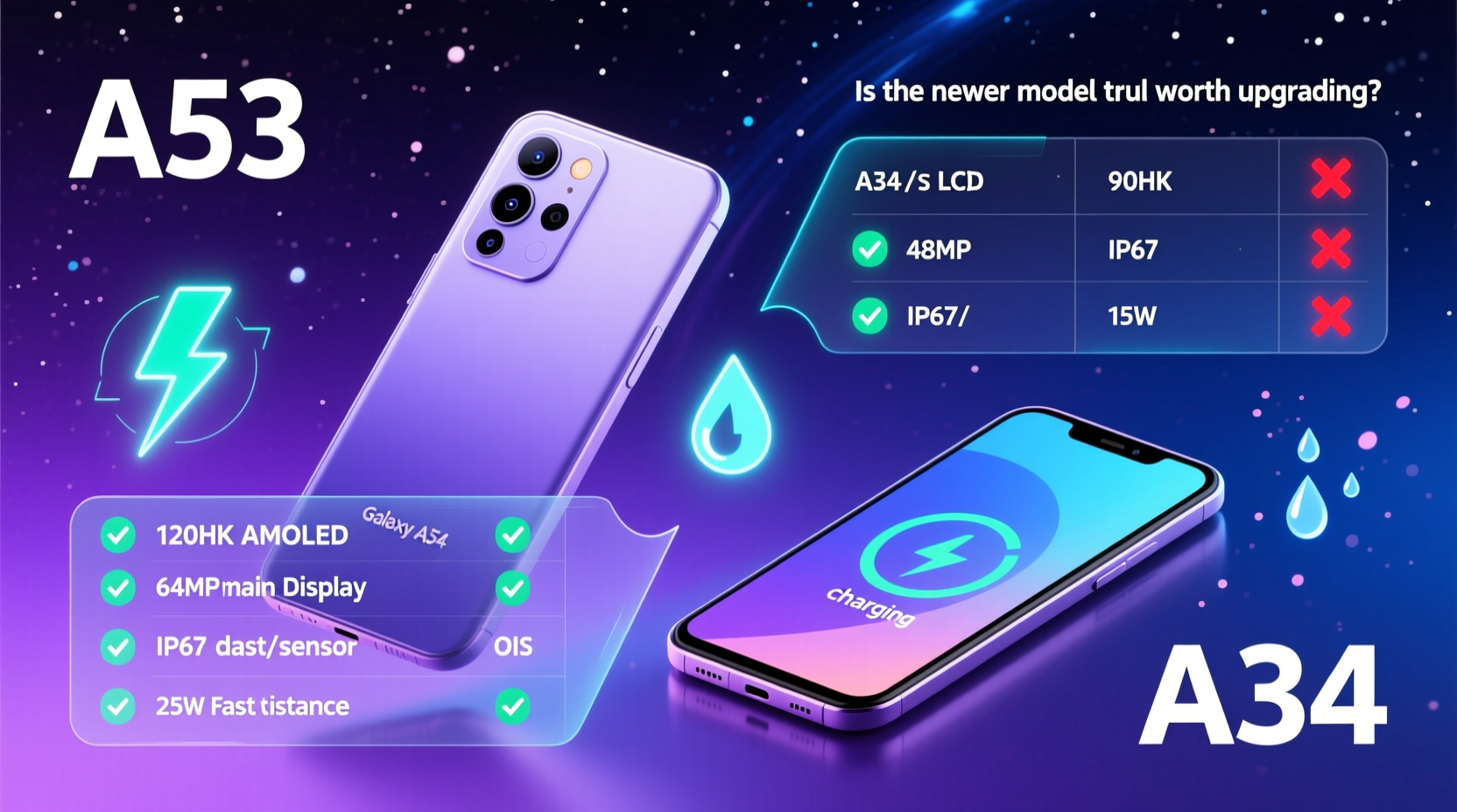 galaxy a34 vs a53 is the newer model really worth the upgrade