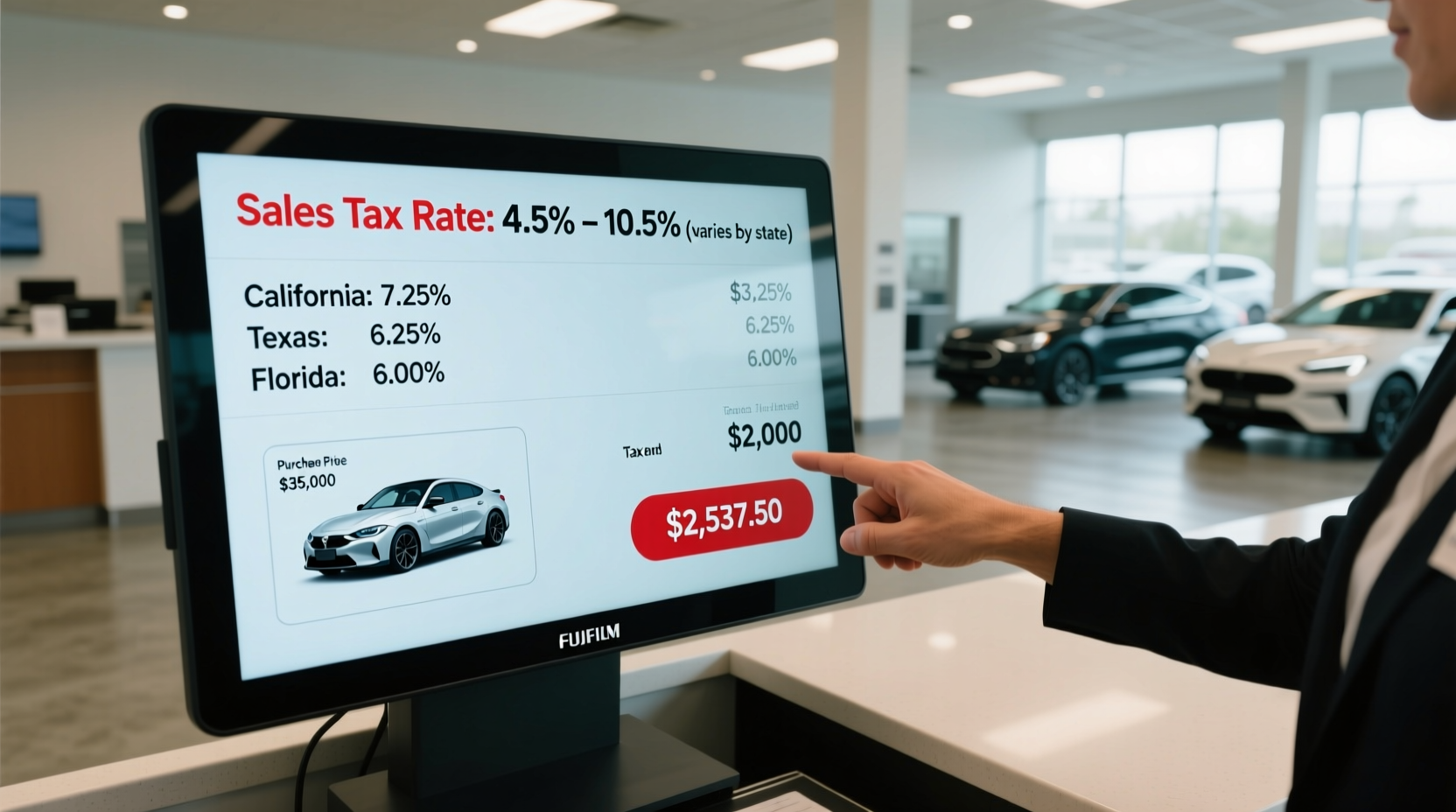how much is the sales tax on a car