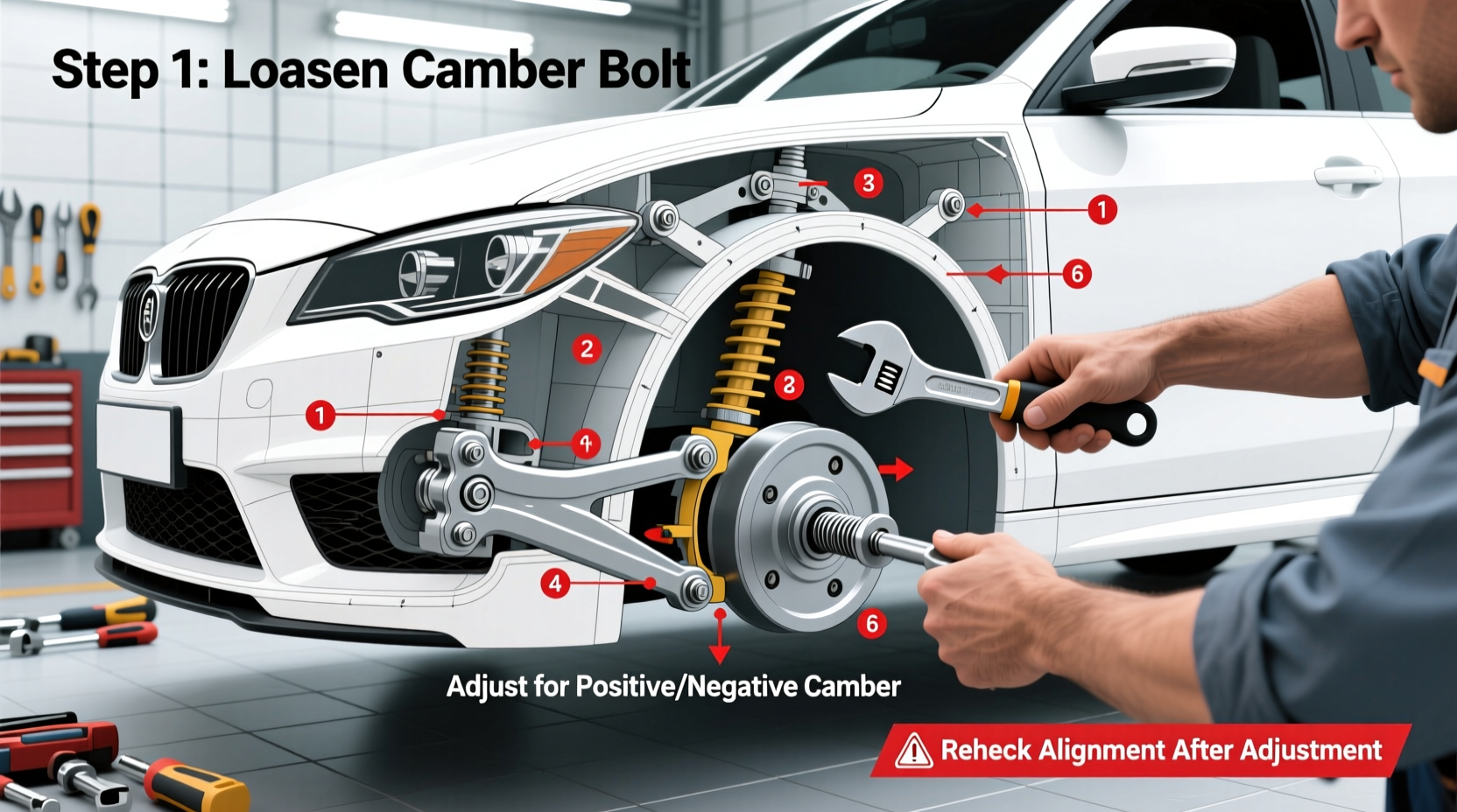 how do you adjust camber on car