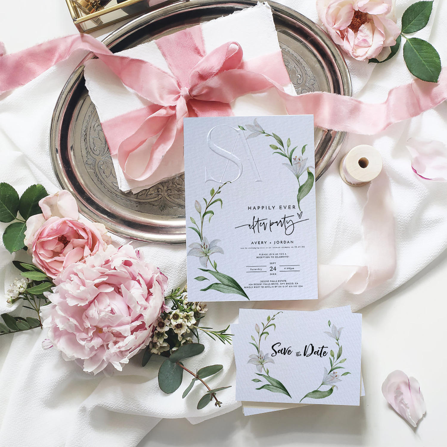 old fashioned invitation enclosure