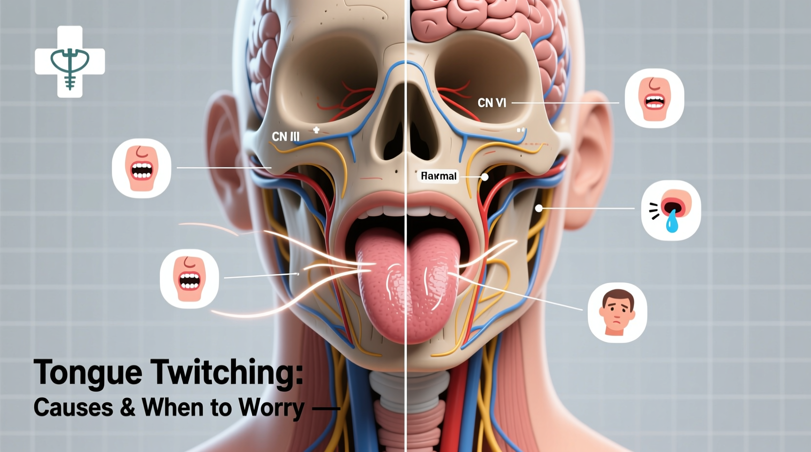tongue twitching causes symptoms and when to worry