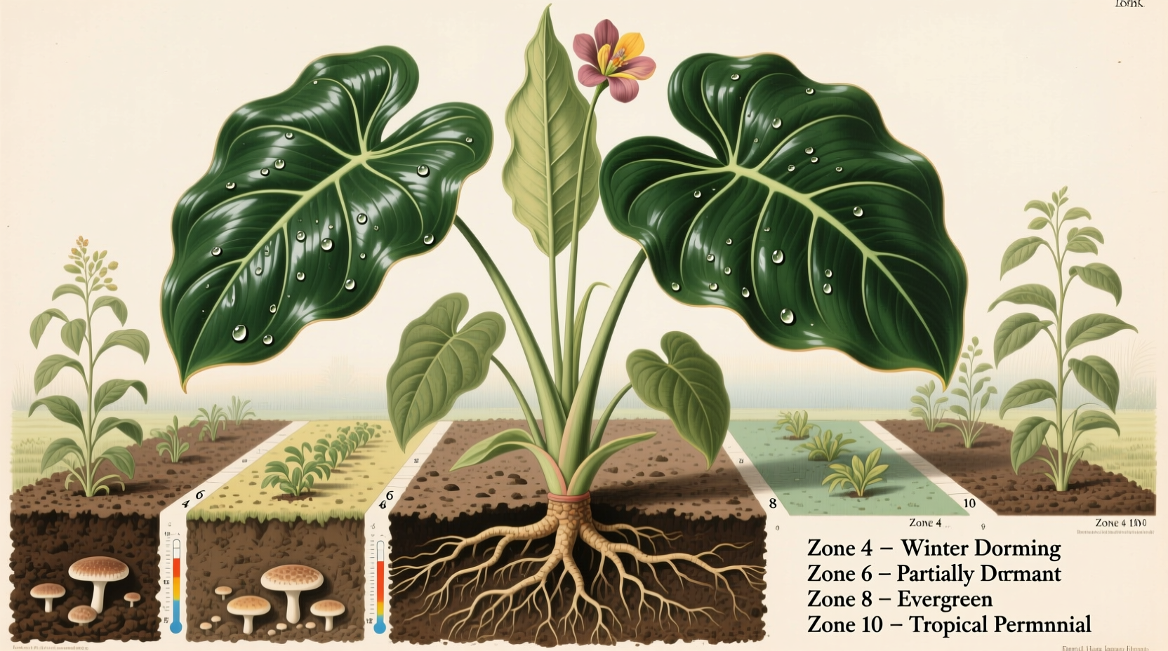 does elephant ear plants come back every year
