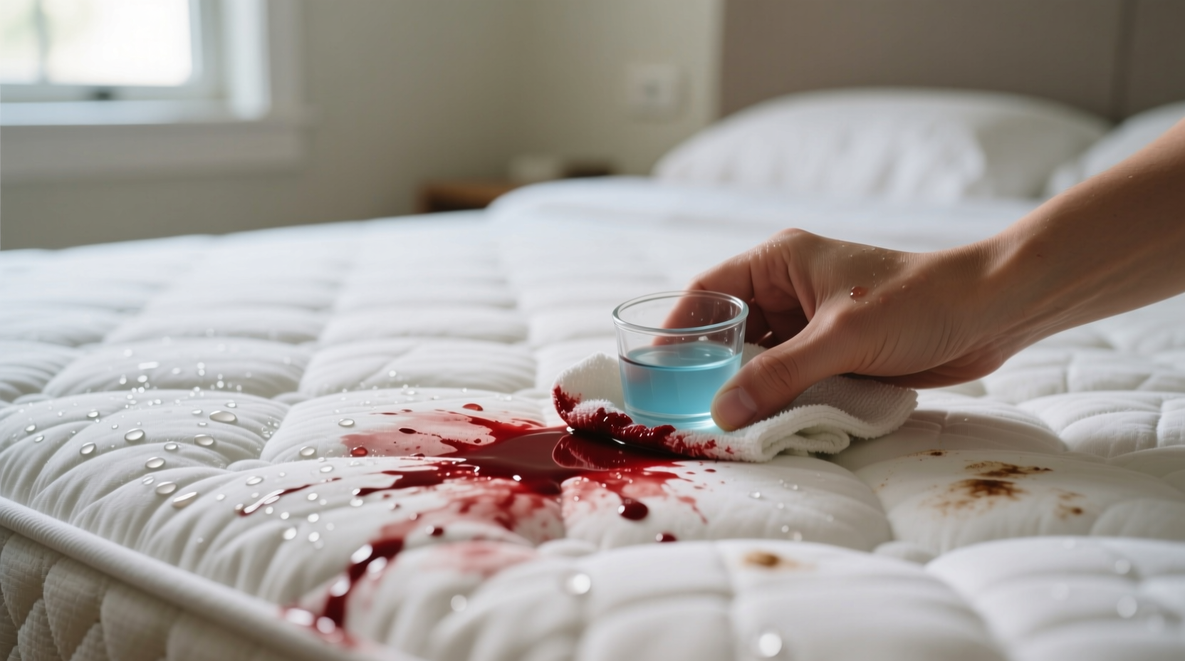 how to get blood out of mattress