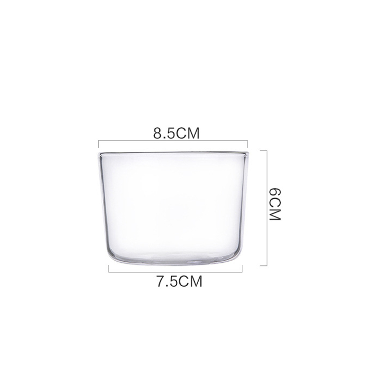 Clear Glass Mousse Cup Milk Cup Breakfast Cup High Borosilicate
