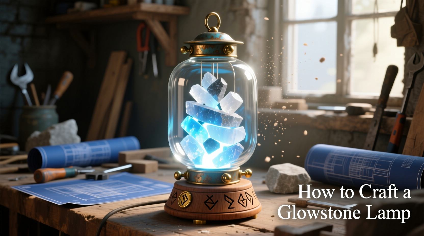 how to craft a glowstone lamp