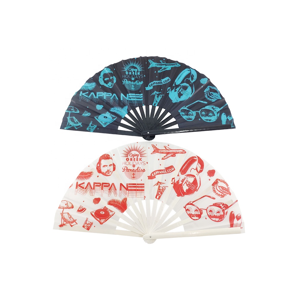 custom large chinese uv hand fan
