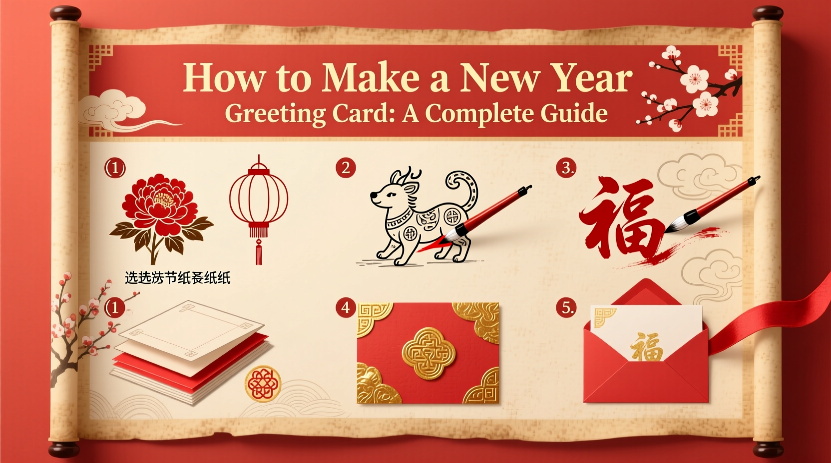 how to do greeting card for new year