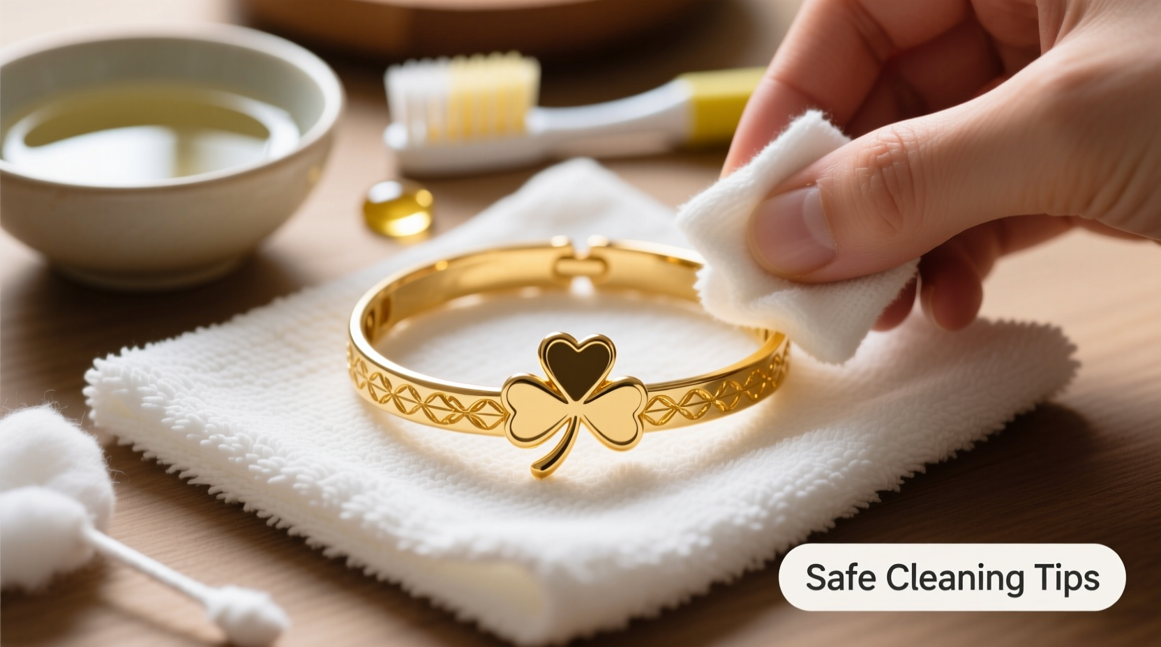 safe and effective methods to clean your gold plated clover bracelet at home