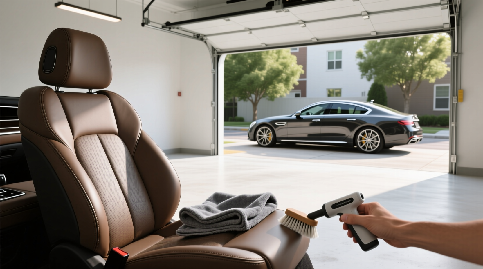 Synthetic leather cloth for car exterior and interior wiping