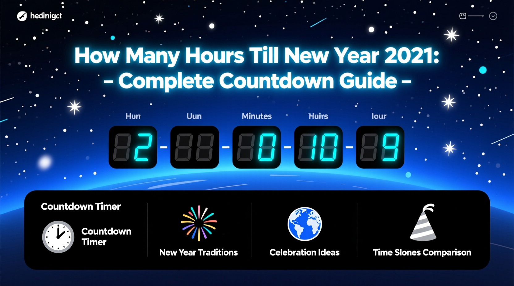 how many hours till new year 2021