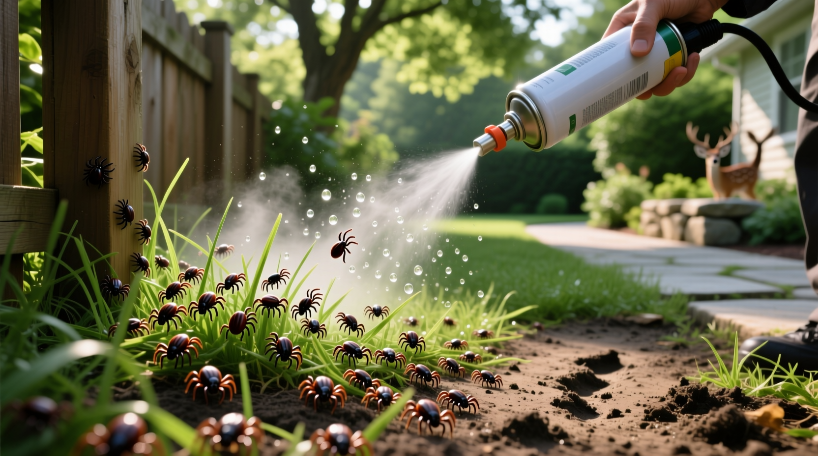 spray yard to kill ticks