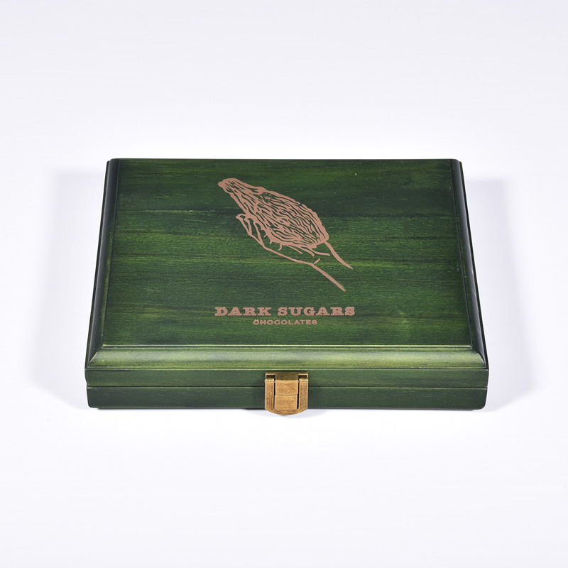 Luxury personalizado véspera de madeira gravada caixa