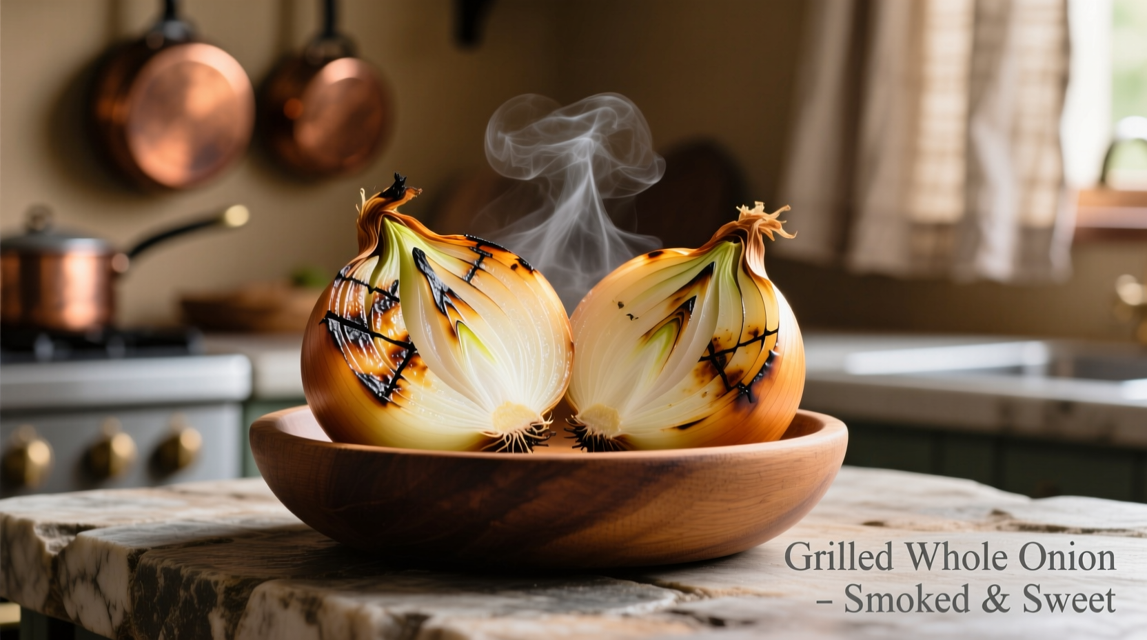 grilled whole onion