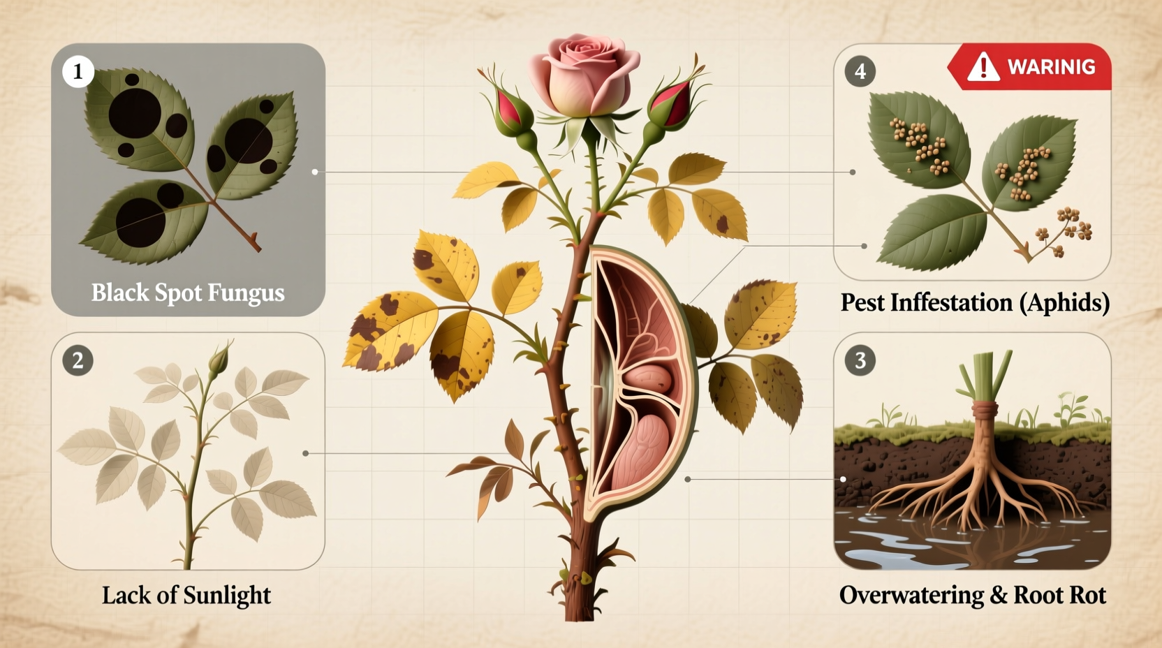 why is my rose bush dying common causes solutions