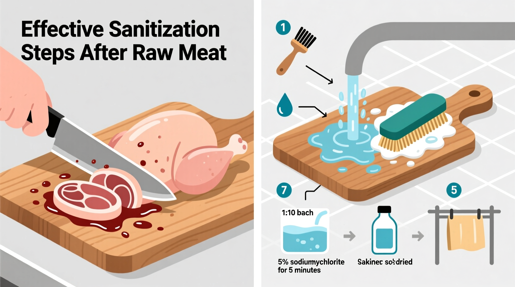 effective methods to sanitize your cutting board after handling raw meat safely
