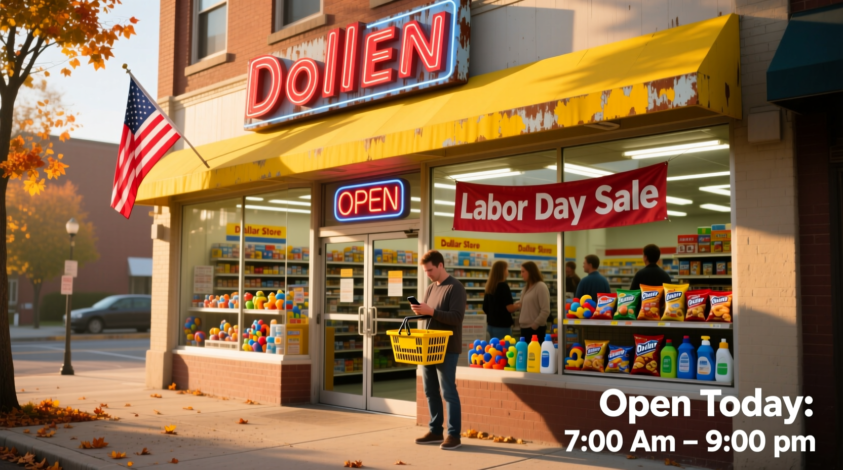is the dollar store open on labor day