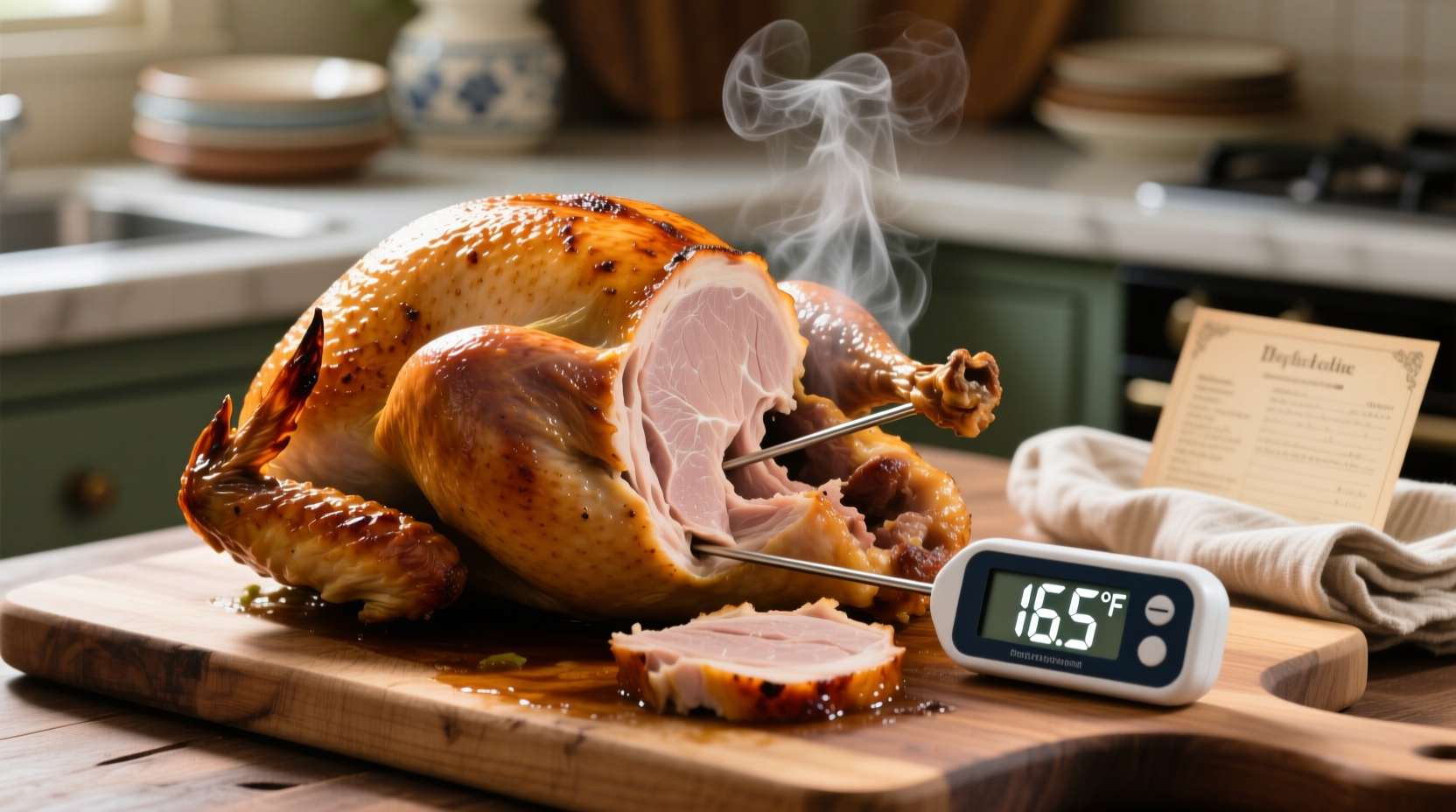 internal temperature of cooked turkey