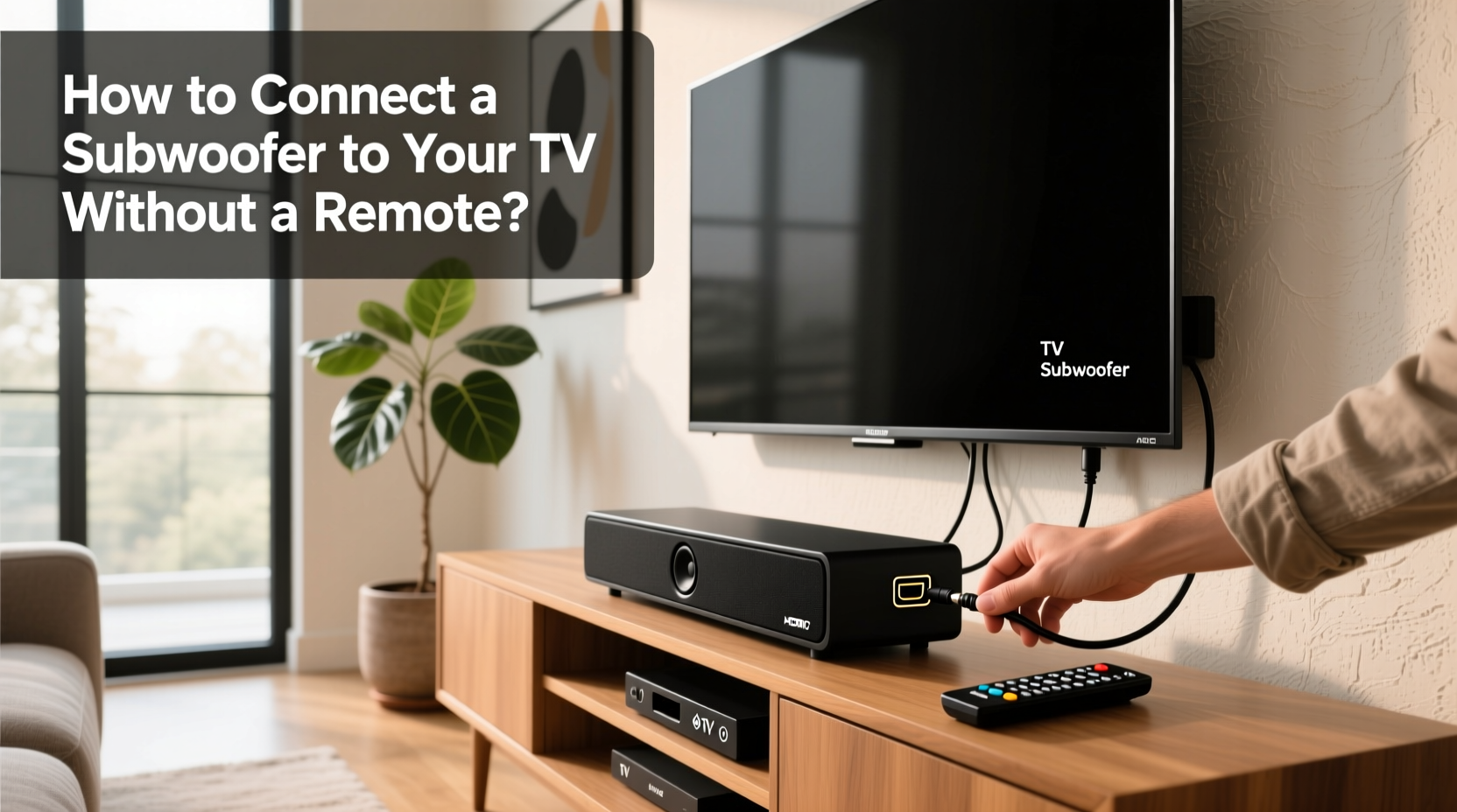 How to choose subwoofer with universal remote control, How to connect woofer to TV without remote?