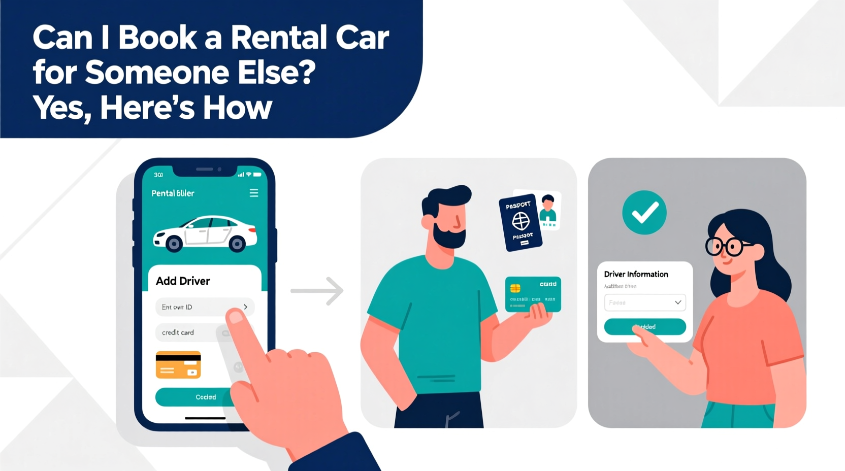 can i book a rental car for someone else