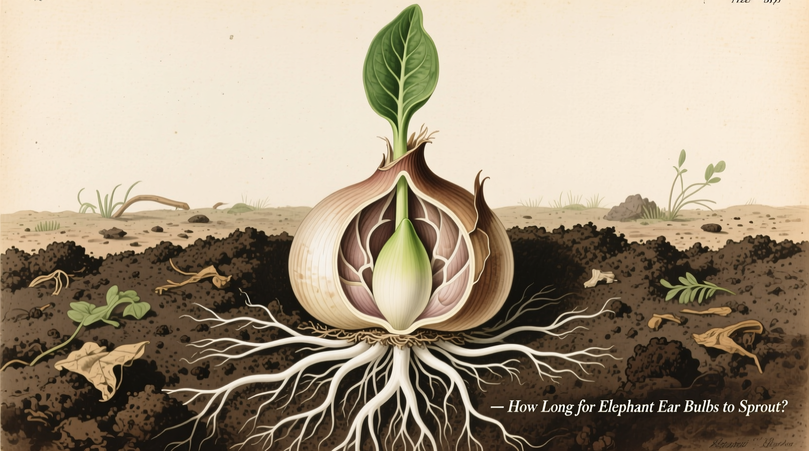 how long does it take elephant ear bulbs to sprout