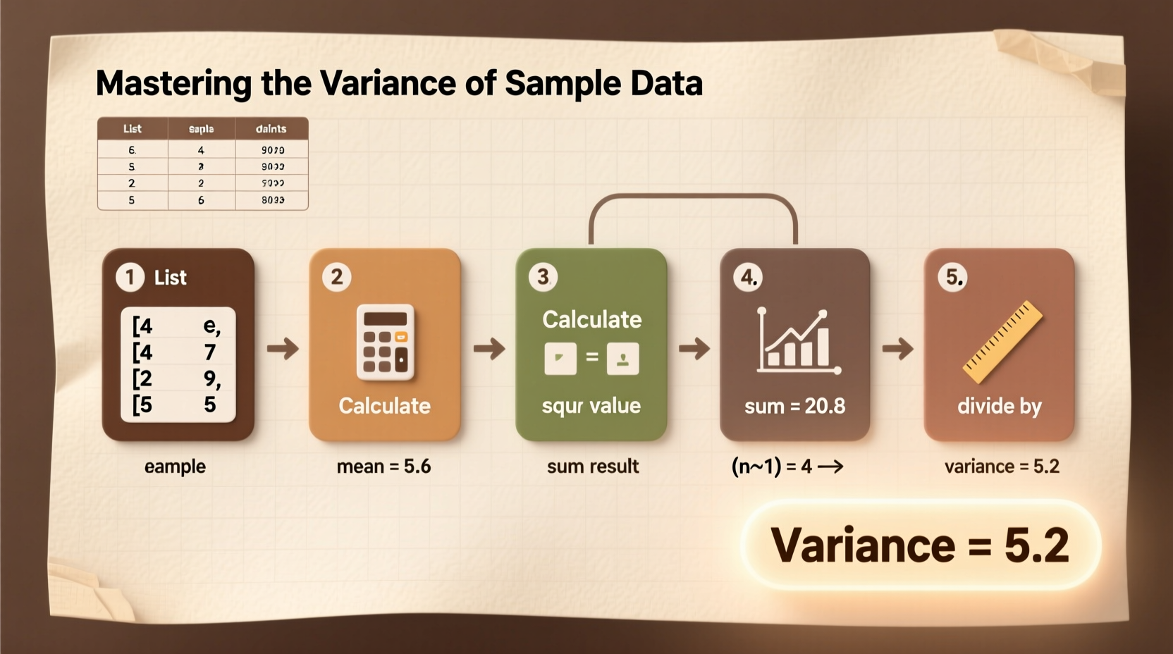 mastering how to find variance of sample data a clear step by step guide with practical examples