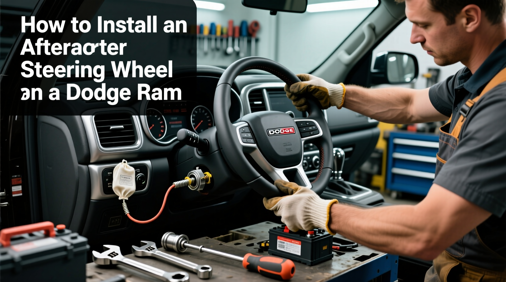install aftermarket steering wheel dodge ram