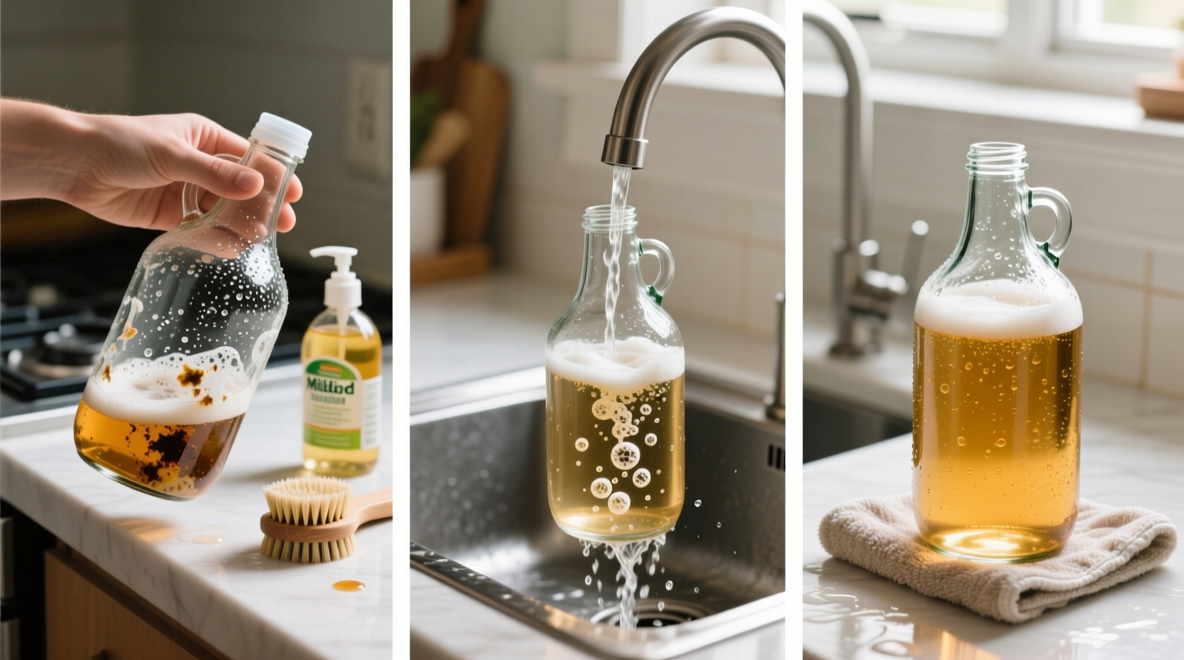 how to clean a beer growler