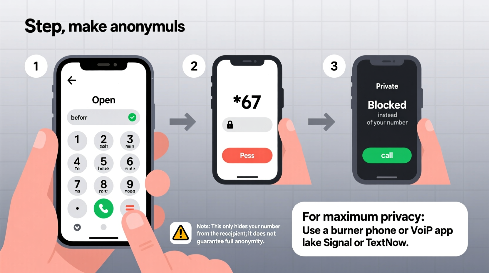 how to call anonymously on a cell phone step by step methods for privacy and safety