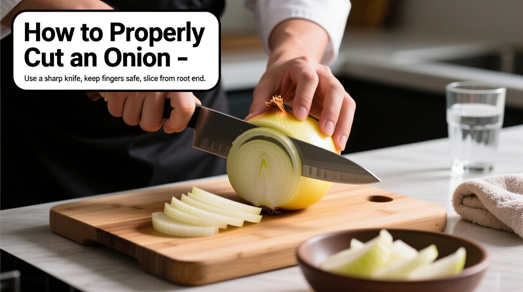 how to properly cut an onion