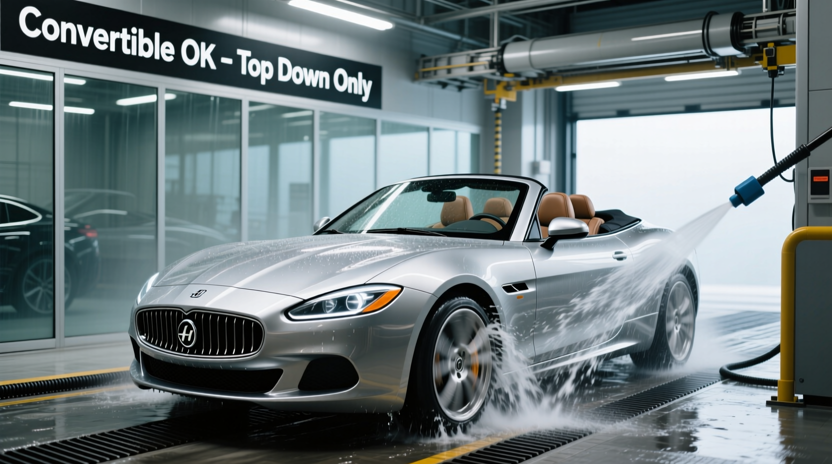 can a convertible go in a car wash