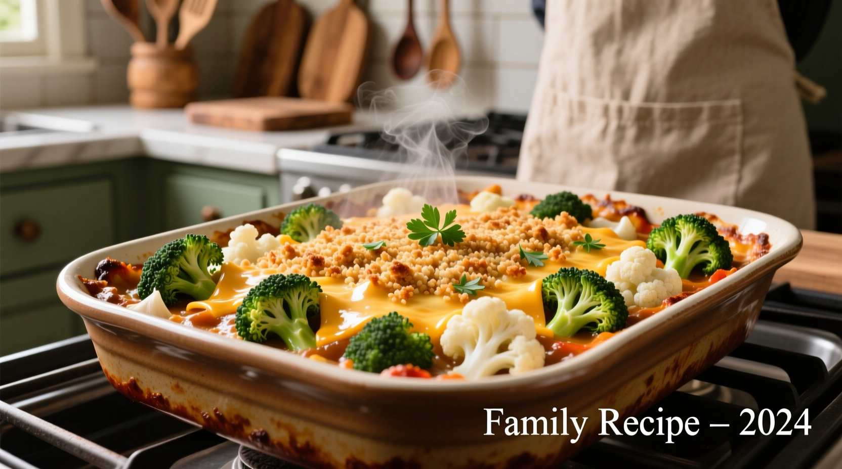 cheesy broccoli and cauliflower bake