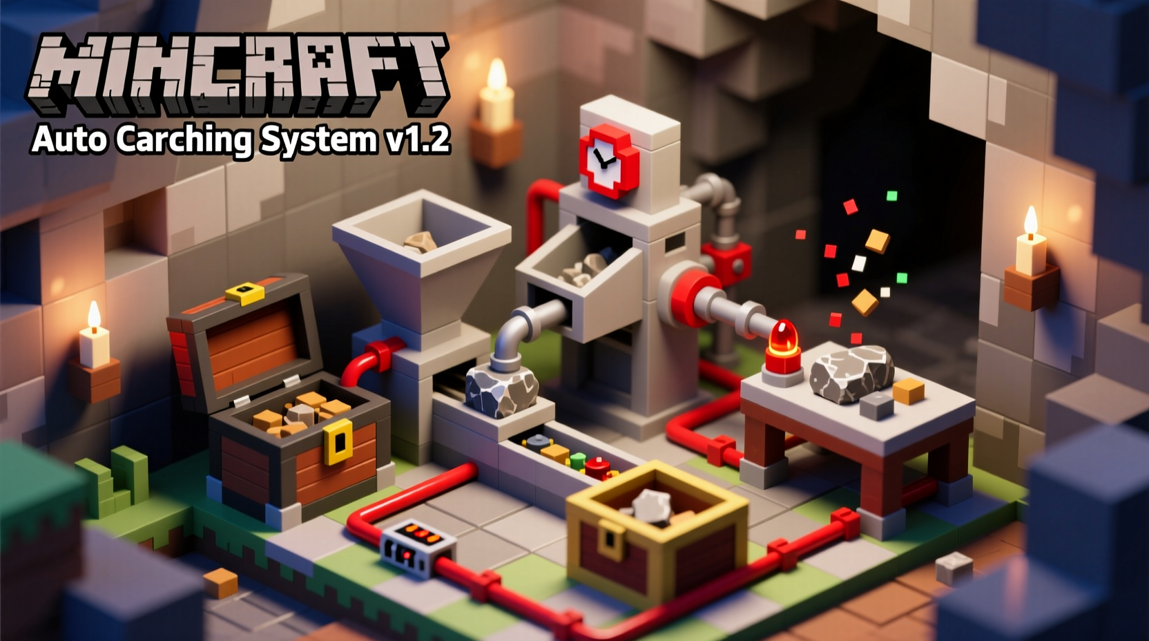 Minecraft redstone crafting automation setup example