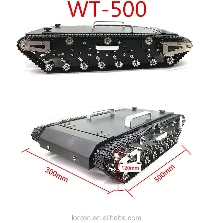 WT-500 WT-500S crawler remote co<i></i>ntrol tank robot all me<i></i>tal remote co<i></i>ntrol intelligent crawler remote shooting off-road