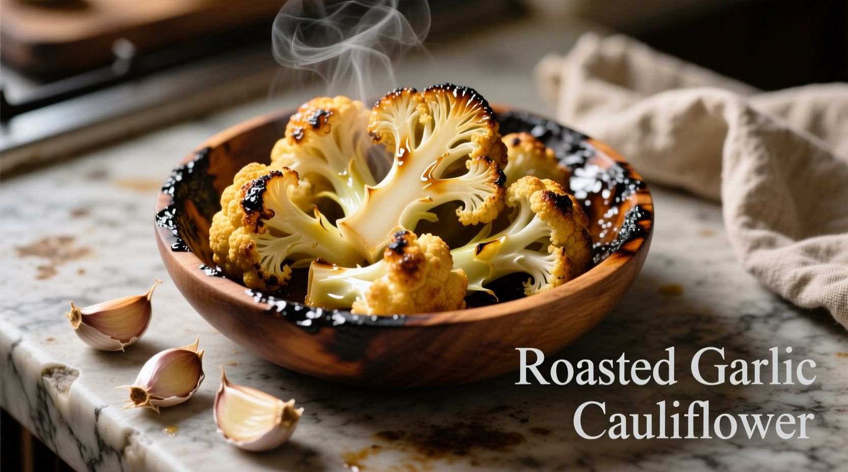 roasted garlic cauliflower