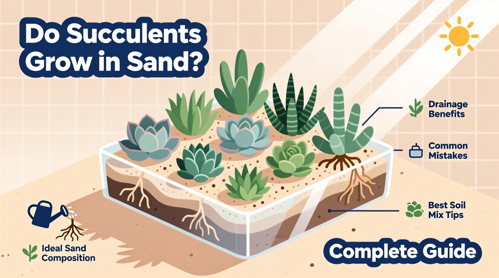 do succulents grow in sand