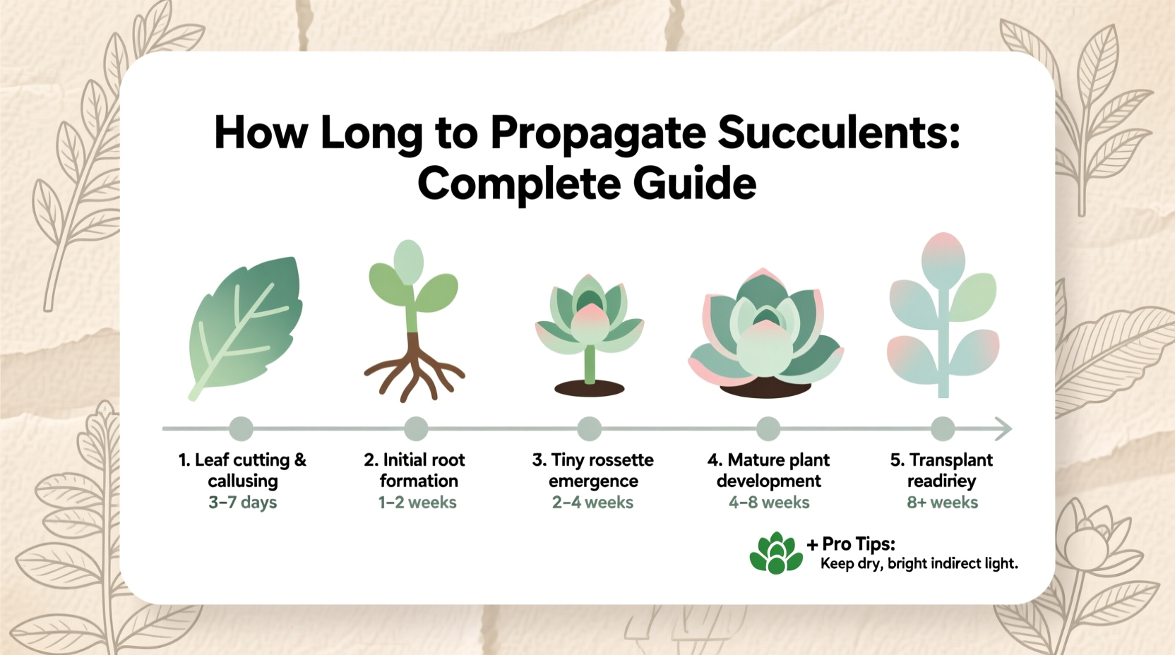 how long does it take to propagate succulents