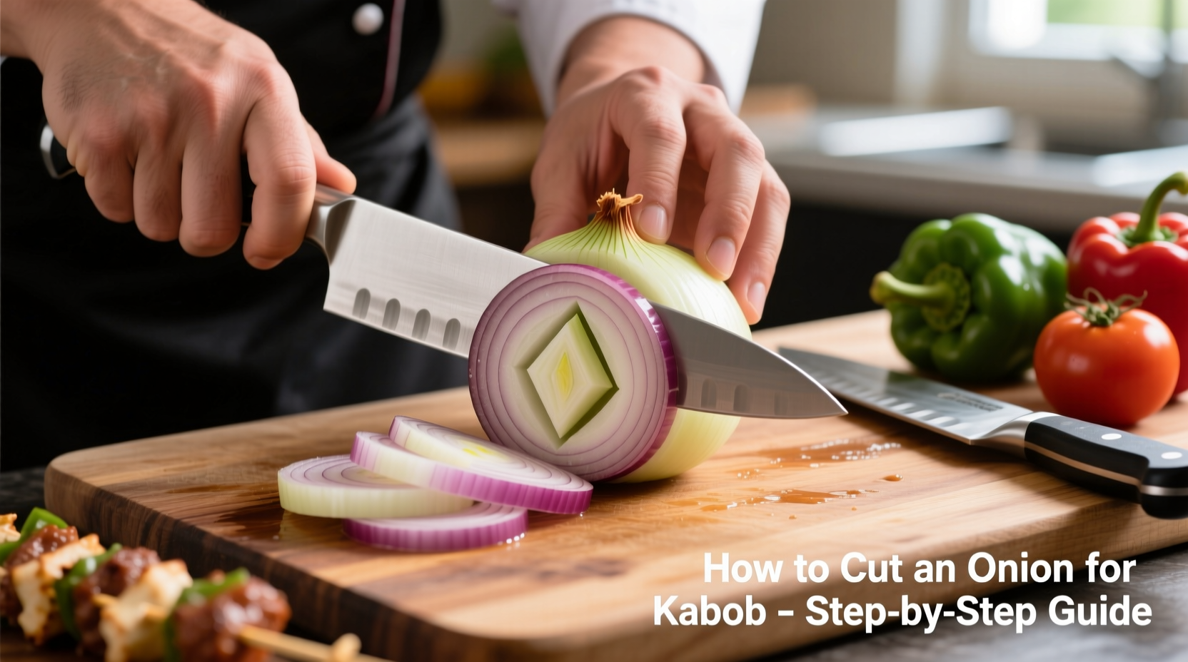 how to cut an onion for a kabob