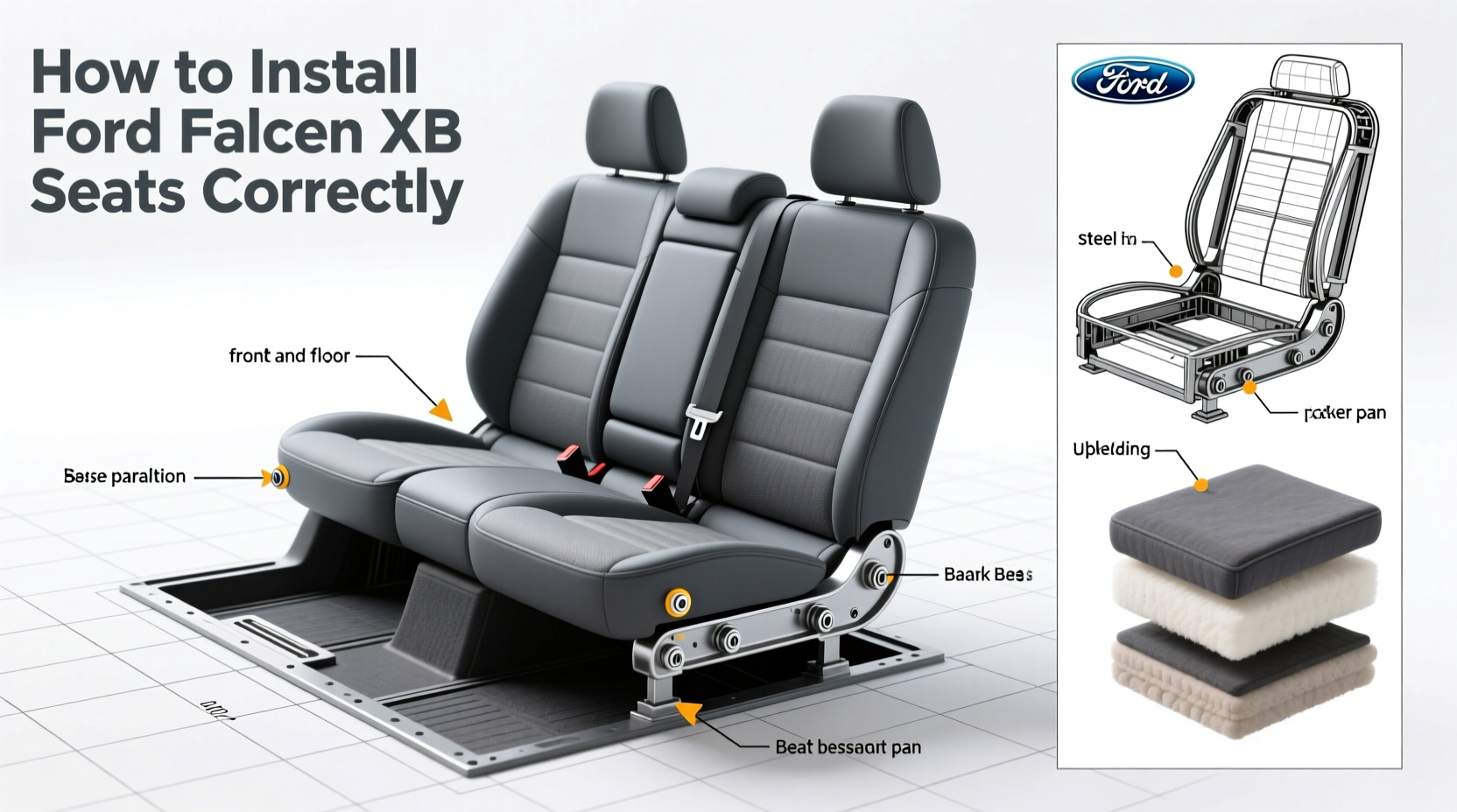 ford falcon xb seat install