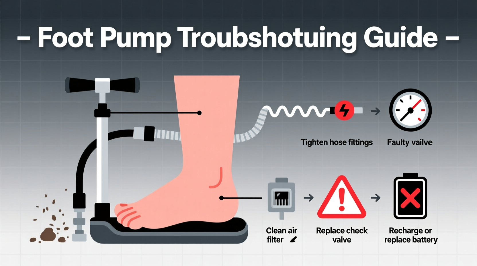 foot pump not working troubleshooting guide common issues
