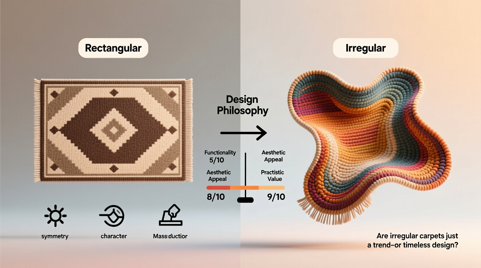 are irregular carpets just a trend or are they actually better than rectangular ones