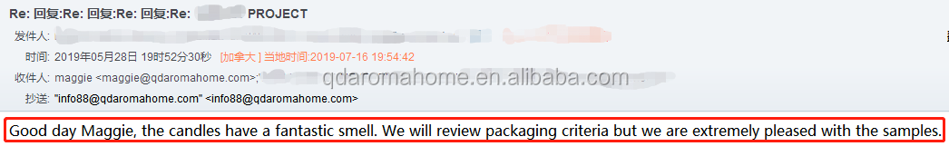 Aroma Home Red Candy Glass Candle سفارشی معطر با درب چوبی 5