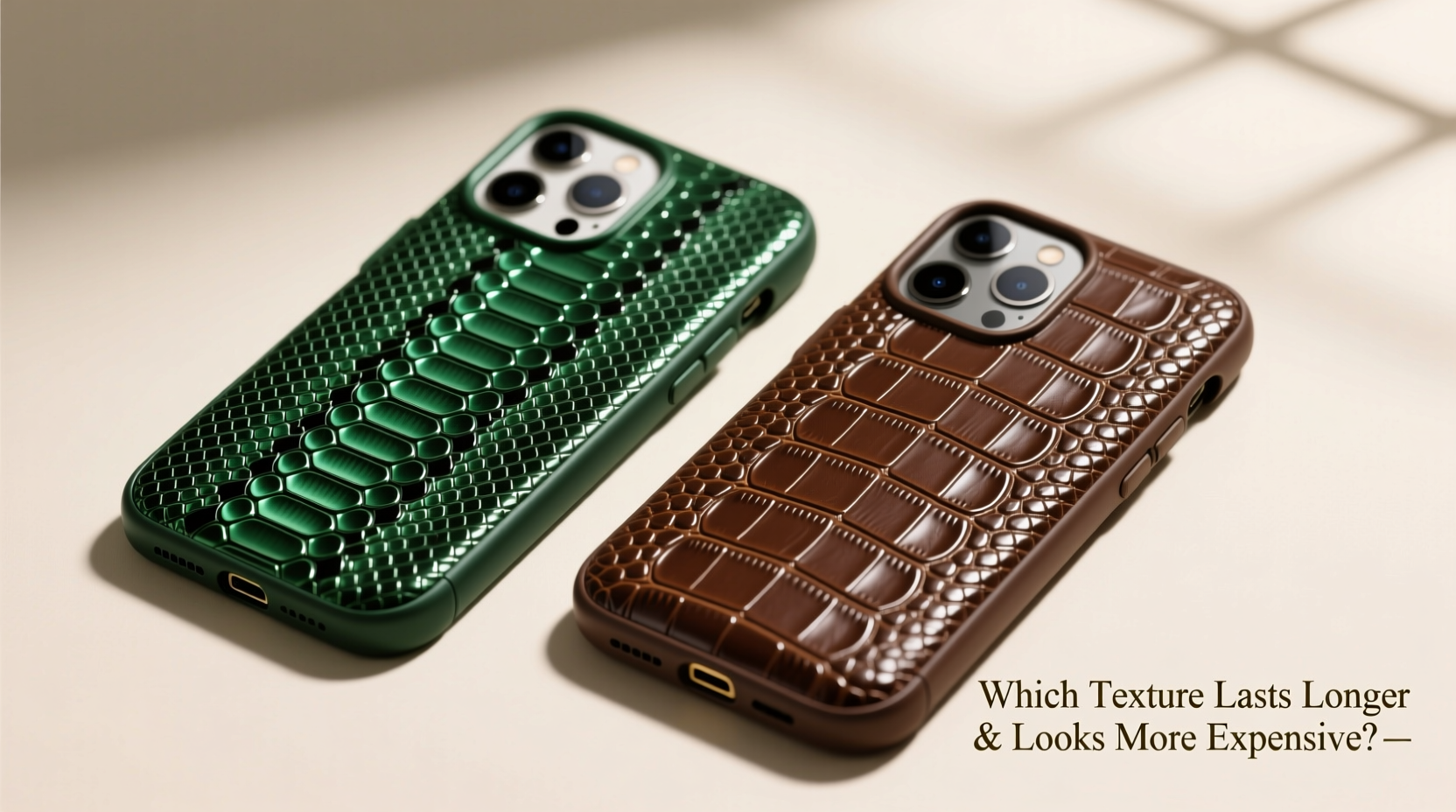 snake vs crocodile iphone cases which texture lasts longer and looks more expensive
