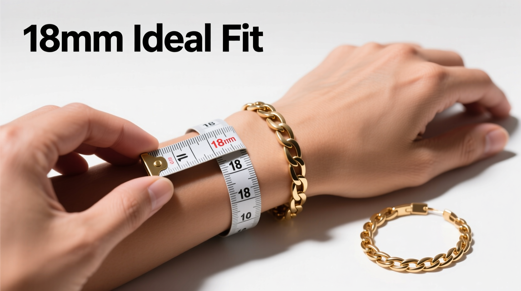 step by step guide to measuring your wrist for a comfortable 18mm cuban link bracelet fit
