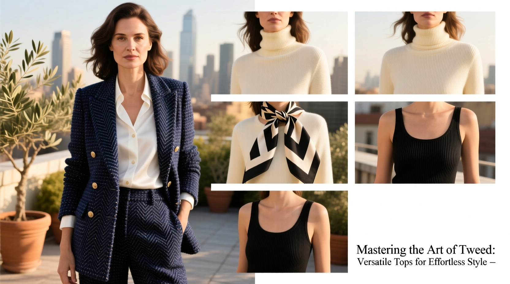 mastering the art of matching tweed blazers with versatile tops for effortless style