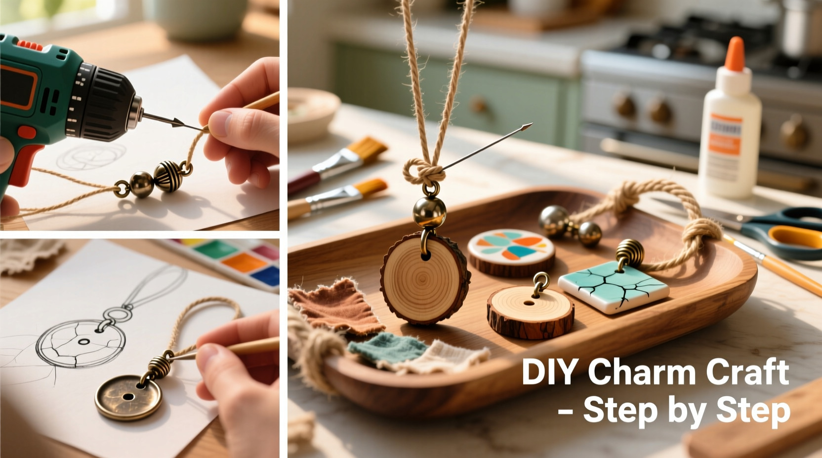 step by step guide to crafting unique handmade bag charm pendants at home