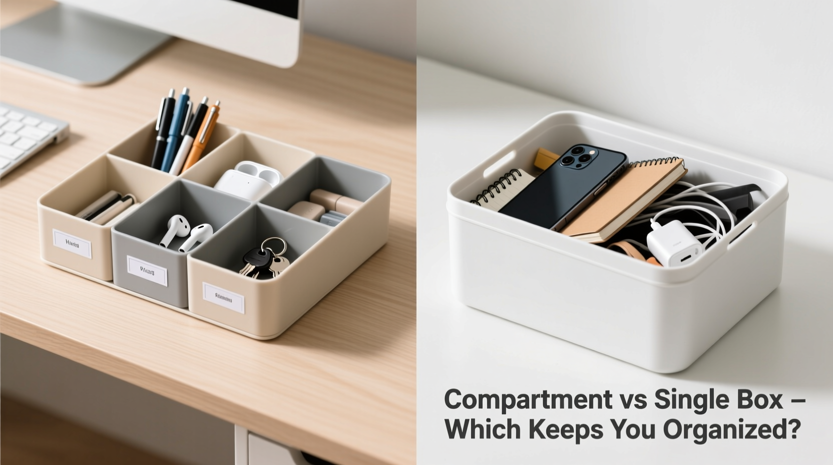 compartment vs single storage box which keeps your stuff better organized