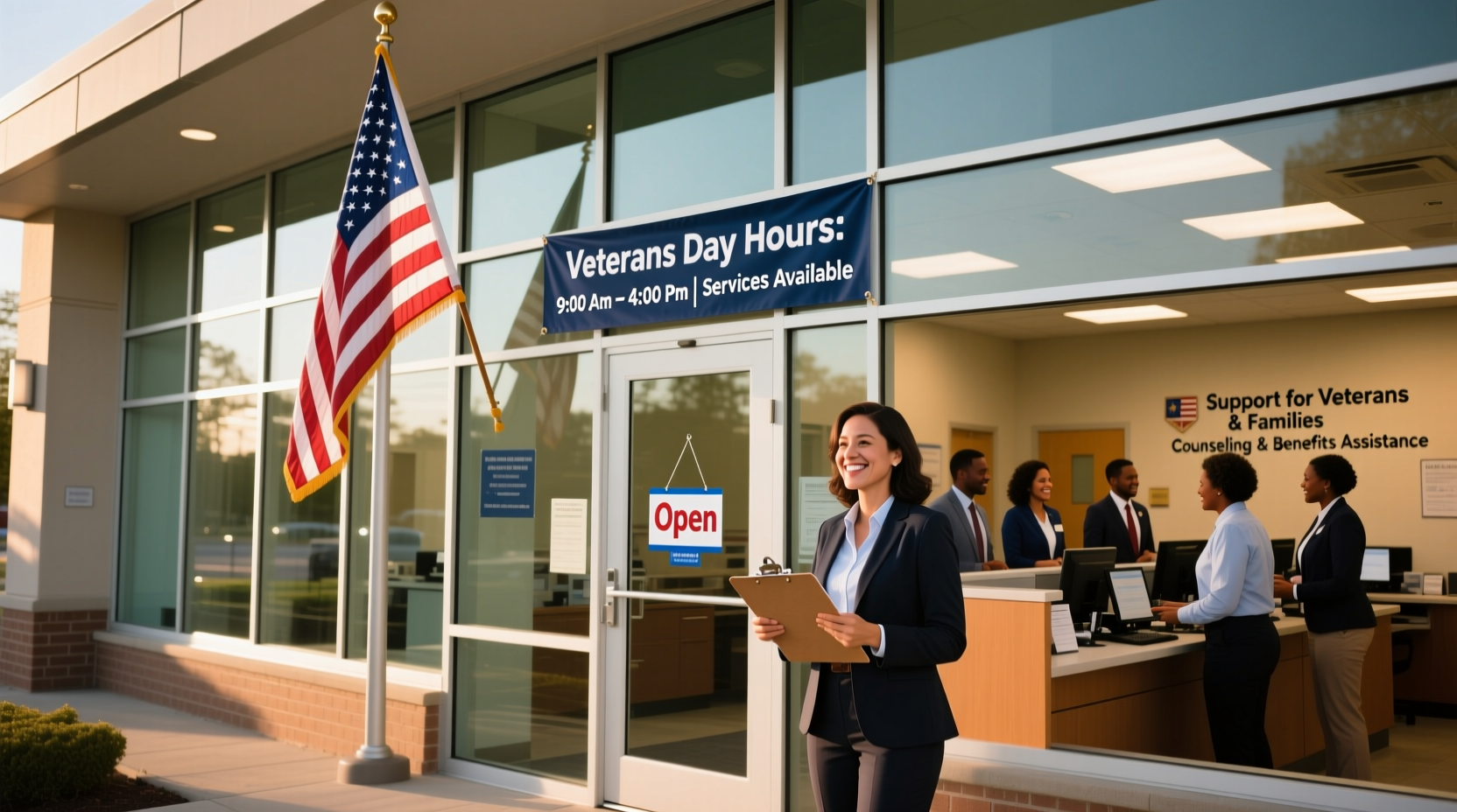 is social services open on veterans day
