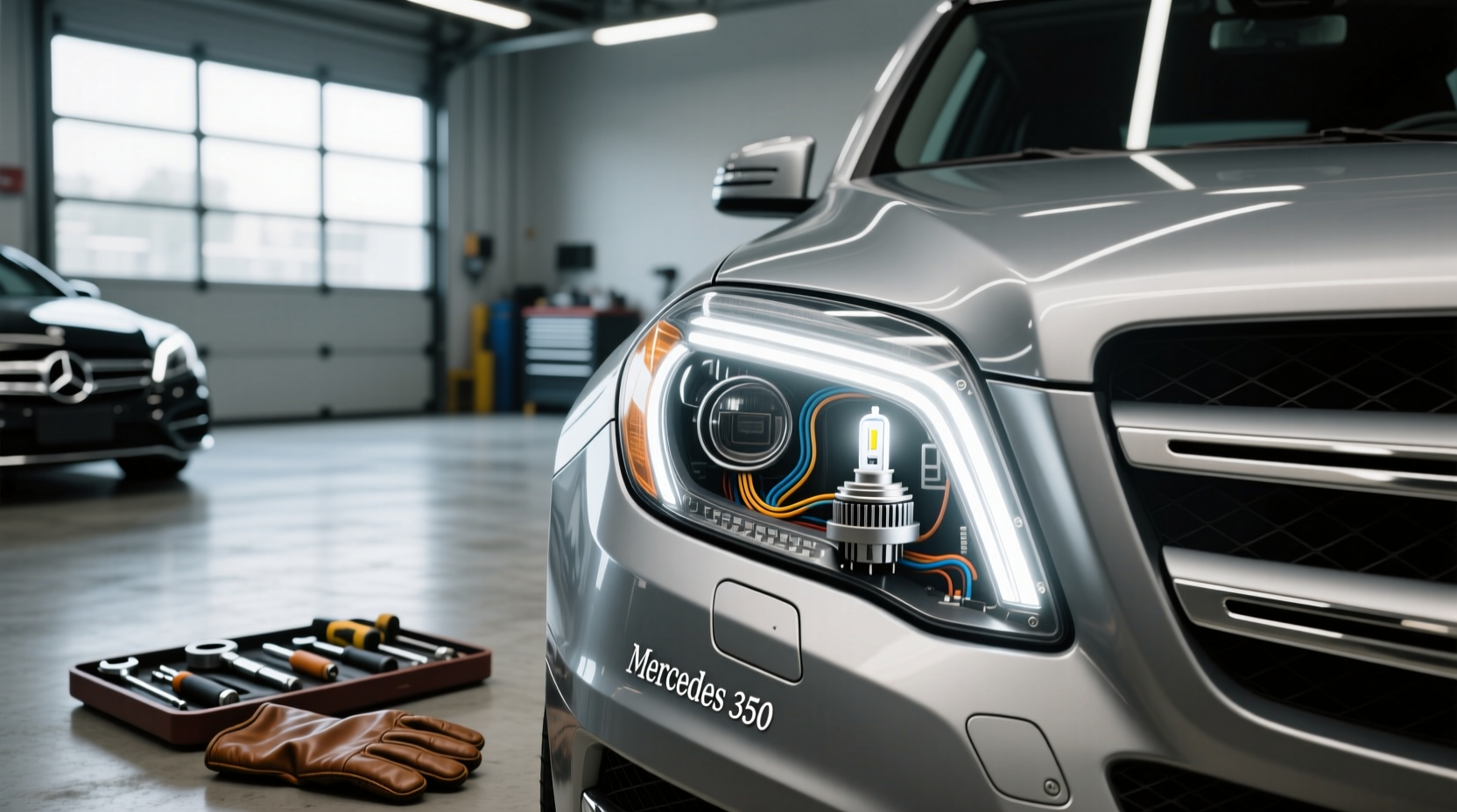 How to Replace Mercedes GLK 350 Headlight Bulb
