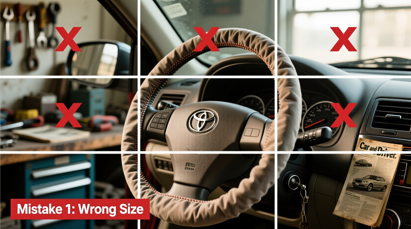 corolla 2010 steering wheel cover mistakes
